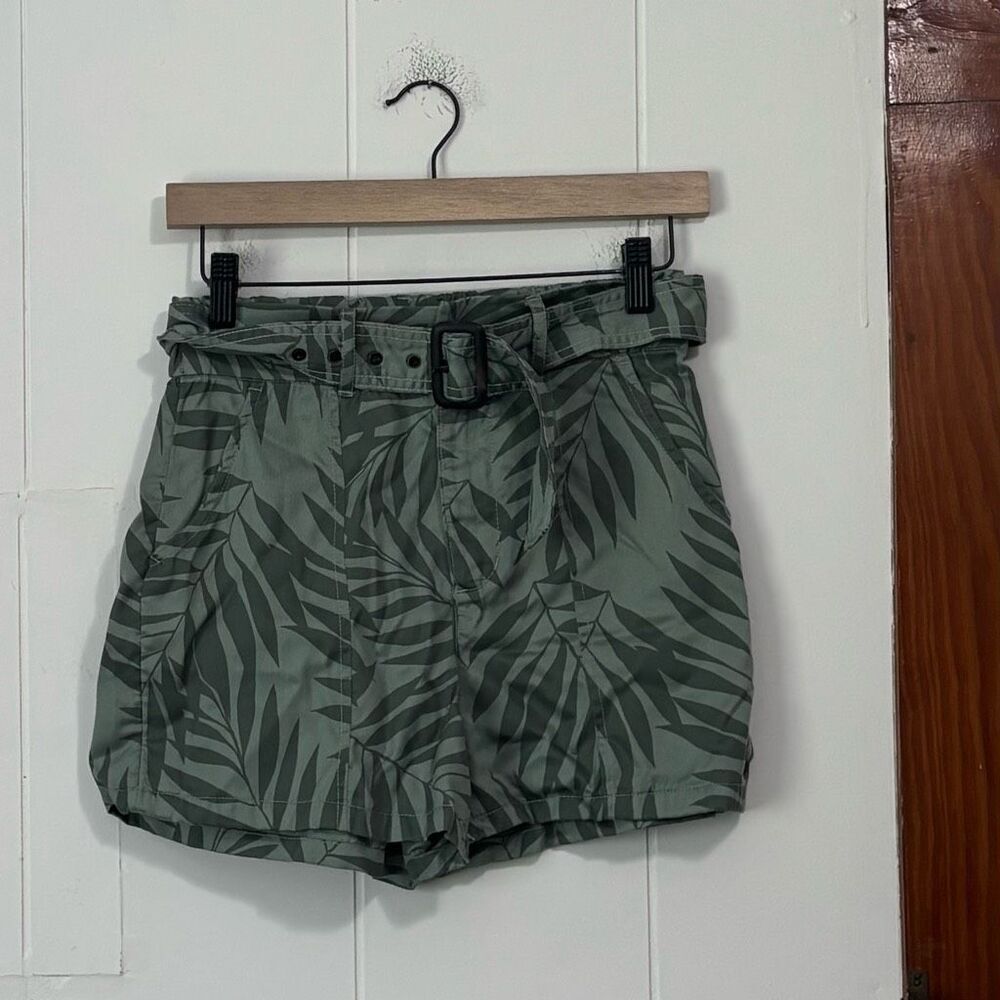 C&C California Shorts‎ Belt Palm Leaf Resort Coastal Vacation Small